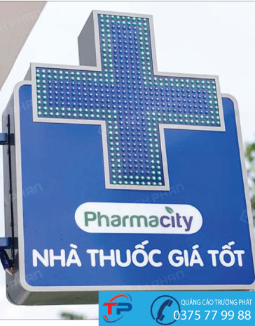 Biển vẫy quầy thuốc in bạt