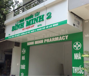 Bảng hiệu thuốc tây ốp alu chũ nổi