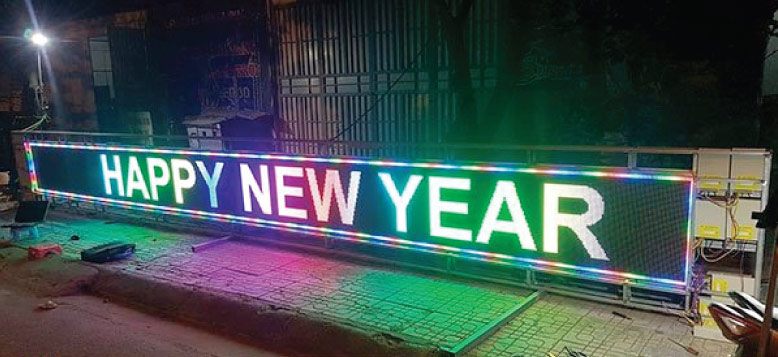 Thi công biển quảng cáo led ma trận long biên