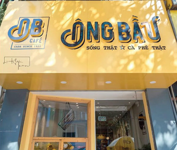 Biển quảng cáo quán cafe
