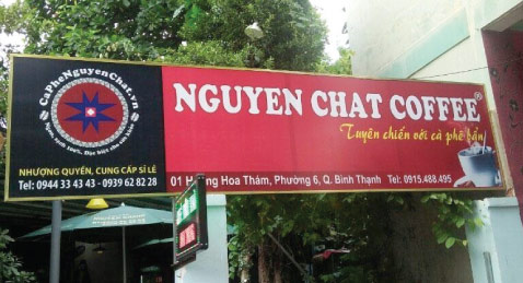 Bạt quảng cáo quán cafe bằng bạt