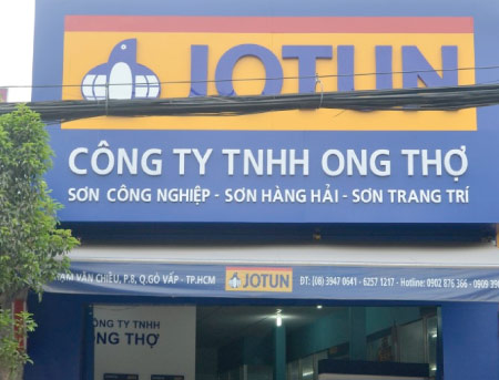 Biển hiệu vật liệu xây dựng chữ nổi