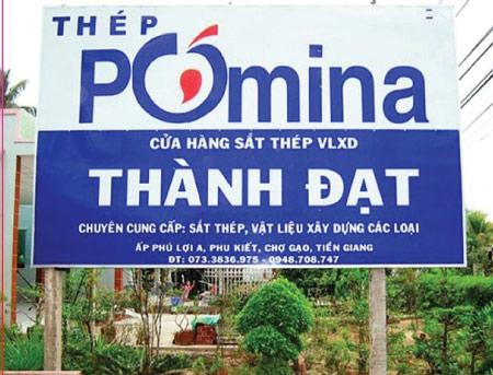 Biển quảng cáo cửa hàng vật liệu xây dựng đẹp