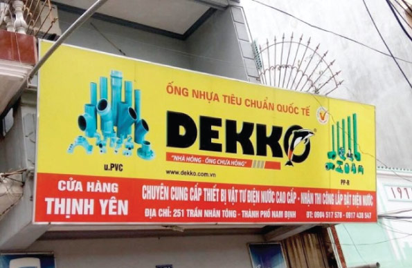 Bảng hiệu cửa hàng điện nước