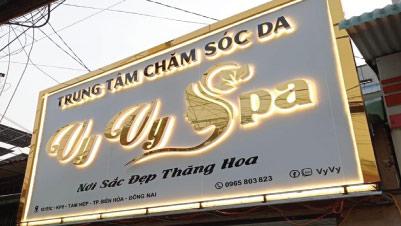 Biển spa chăm sóc da tại chương mỹ