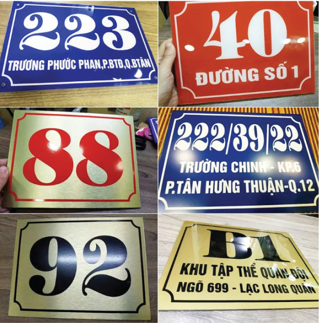 Biển số nhà đẹp tại Hà Nội
