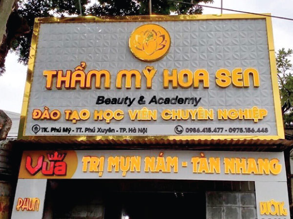 Biển quảng cáo thẩm mỹ viện đẹp hà nội