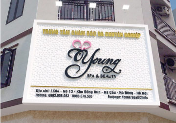 Làm biển quảng cáo spa đẹp tại cầu giấy