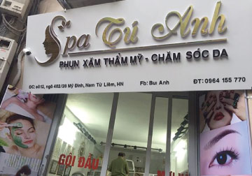 Làm biển quảng cáo spa đẹp tại cầu giấy