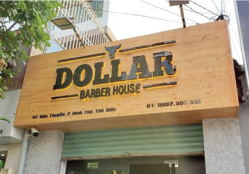 Làm biển quảng cáo salon tóc đẹp tại cầu giấy